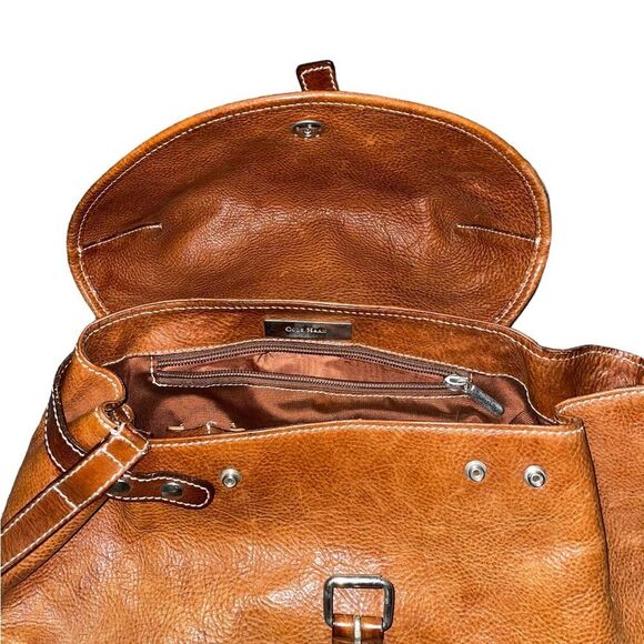 Cole Haan Tan Leather Backpack - Picture 9 of 10